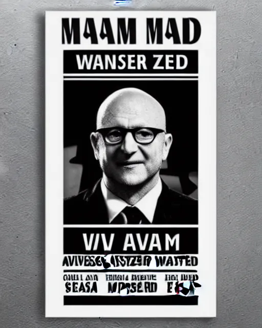 Image similar to avram glazer wanted dead or alive, owner of manchester united football club, wanted poster, bolo poster, pure evil, devils horns, avram glazer, satan, hell, 8 k, symmetry, cinematic lighting