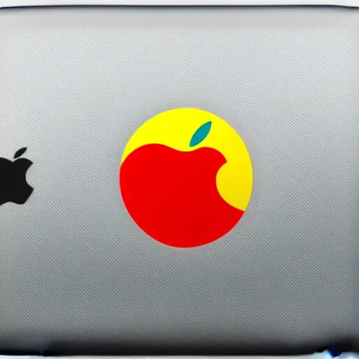 Prompt: a noodle logo macbook