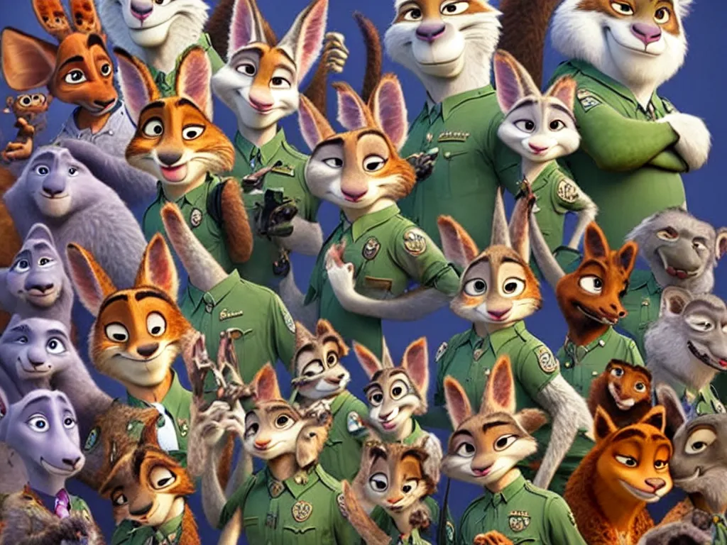 KREA - a scene of animal character in the class room, zootopia 2