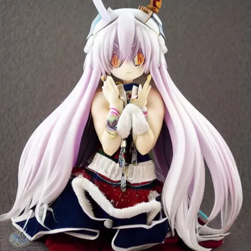 Image similar to cute fumo plush of a moon goddess, holy deity