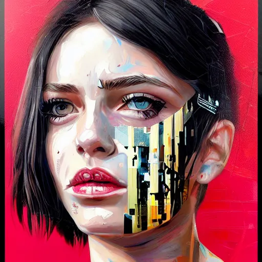 Image similar to beautiful girl portrait by sandra chevrier, artstation, hd