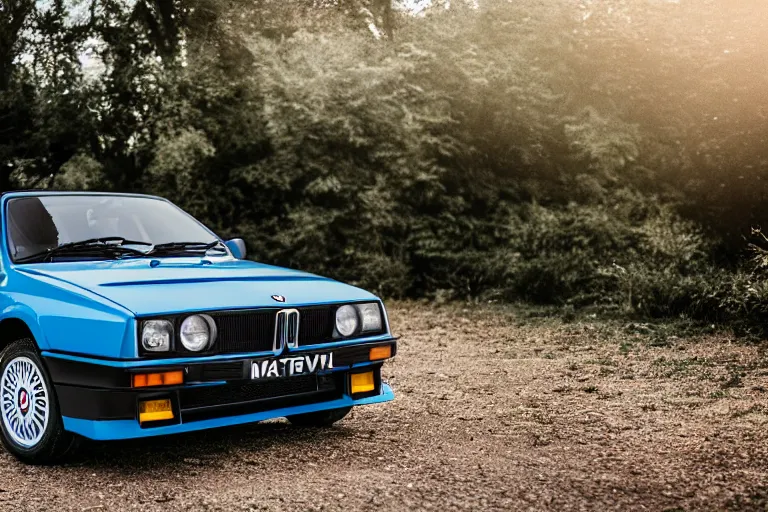 Prompt: 1985 Lancia Delta Integrale BMW M1, XF IQ4, 150MP, 50mm, F1.4, ISO 200, 1/160s, natural light, Adobe Photoshop, Adobe Lightroom, photolab, Affinity Photo, PhotoDirector 365