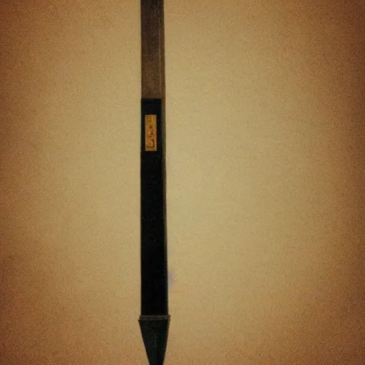 Image similar to a pencil sketch of a katana wielded by the dark lord