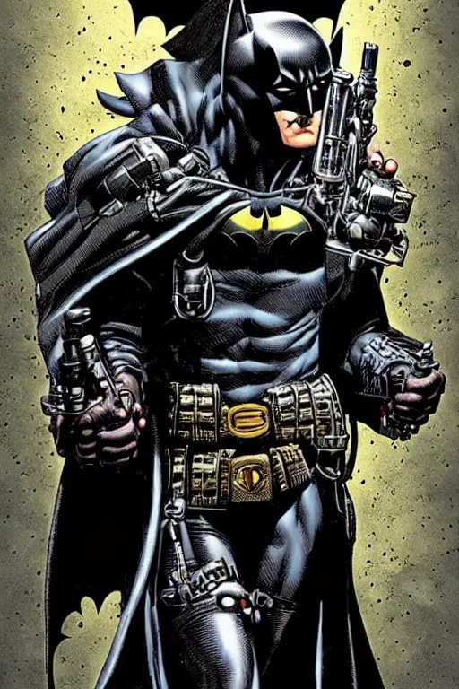 Image similar to Dieselpunk Batman by David Finch