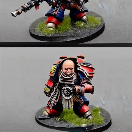 Prompt: danny devito painted wargaming miniature, warhammer 4 0 k, higly detailed, 4 k