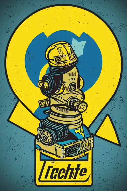 Image similar to fallout 7 6 retro futurist illustration art by butcher billy, sticker, colorful, illustration, highly detailed, simple, smooth and clean vector curves, no jagged lines, vector art, smooth andy warhol style