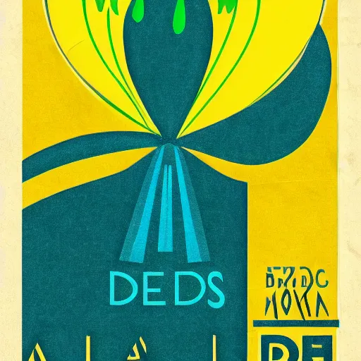 Prompt: a art deco poster for a kids birthday