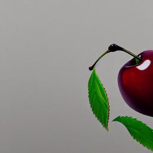 Prompt: ultra HD realistic cherry, digital render, white background