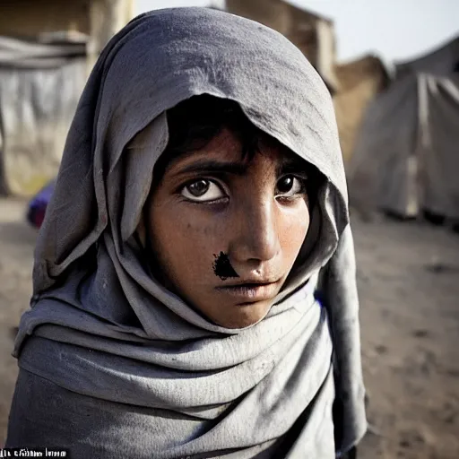 Image similar to the haunting expression, a mixture of pain and resilience, of a child thought to be around 1 2, was dubbed the afghan girl. she became a symbol of war, displacement and defiance after american photographer steve mccurry captured her image in a refugee camp in peshawar, on the afghanistan - pakistan border