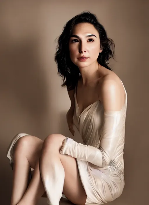 Image similar to portrait of asian gal gadot, by charlotte grimm, natural light, detailed face, beautiful features, symmetrical, canon eos c 3 0 0, ƒ 1. 8, 3 5 mm, 8 k, medium - format print, half body shot