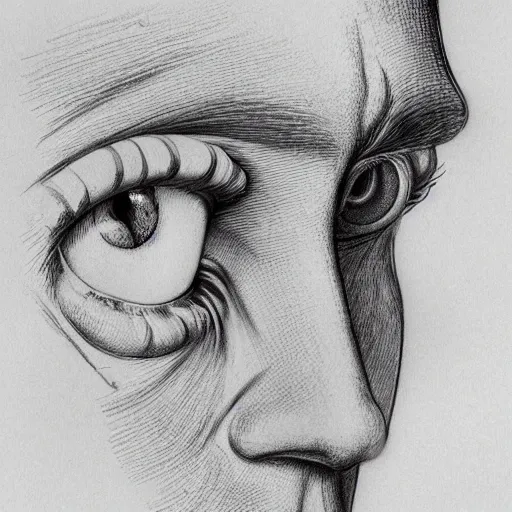 Image similar to anatomy of a human eye, da vinci notes, ultradetailed, anatomy study, artstation