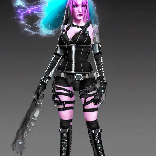 Image similar to cybergoth female character