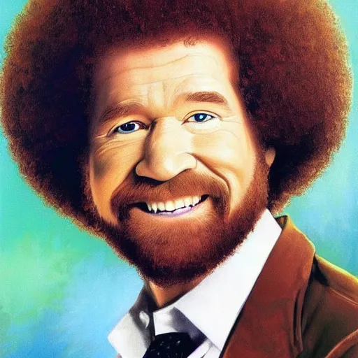Prompt: bob ross painted by bob ross