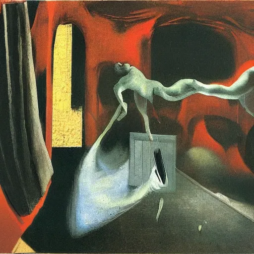 Image similar to francis bacon painting of a lucid dream