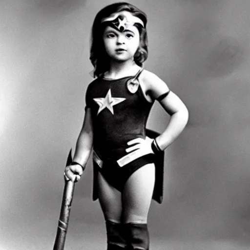 Image similar to photograph of baby wonder woman