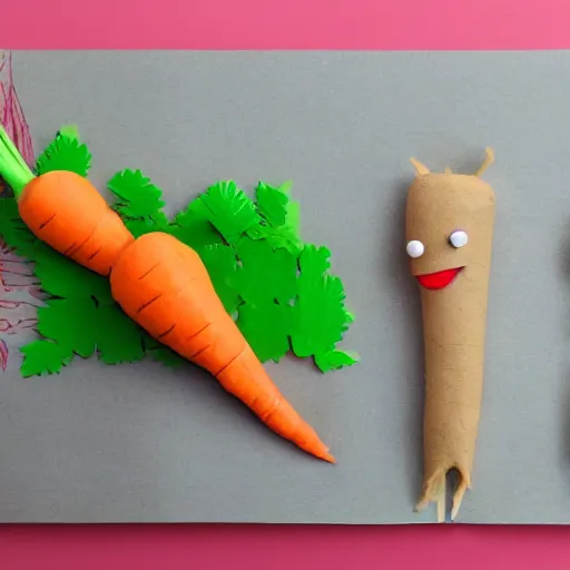 Image similar to a carrot getting eaten, stop motion sheet, animation,