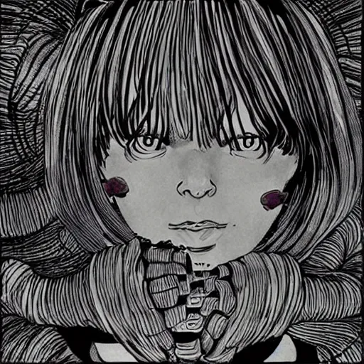 Prompt: bjork by junji ito