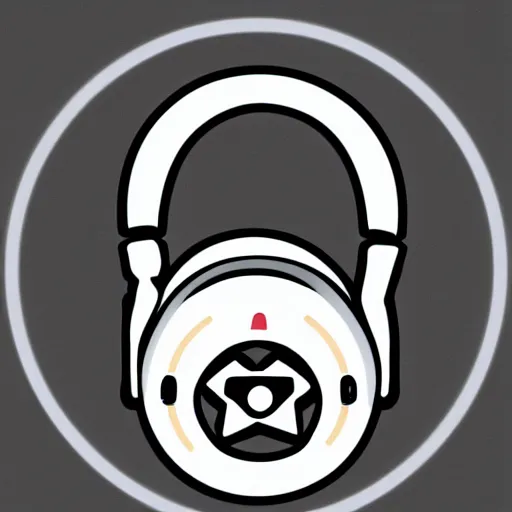 Prompt: svg sticker, centered, round-cropped, white-space-surrounding, SuperMario listening to headphones, flat colors, vector art