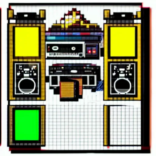 Image similar to 8bit recording studio.