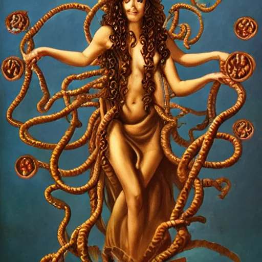 Prompt: Medusa , in all her glory