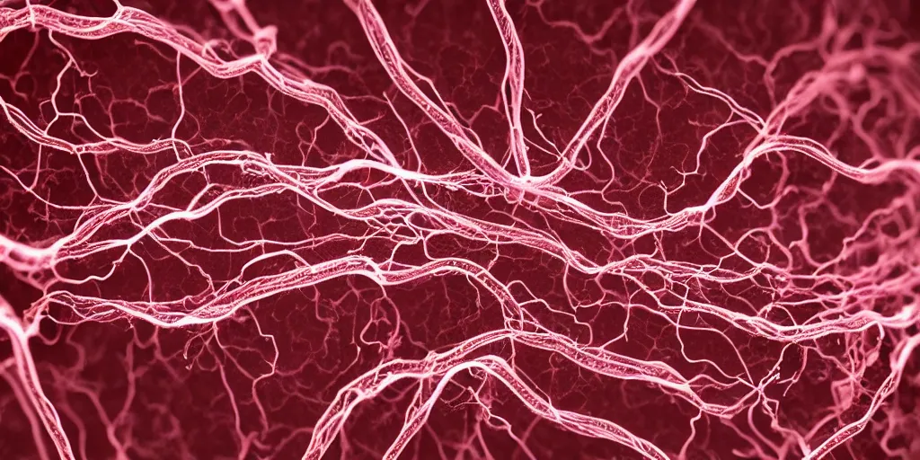 Prompt: i macro lens photo of nanobot flowing through veins along with red blood cells, highly detailed, 8 k, microscopic.