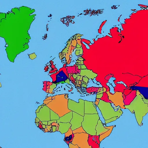 Image similar to the map of the soviet union and break the soviet union make the lights white