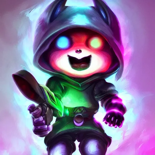 Prompt: void teemo, league of legends, trending on artstation, portrait