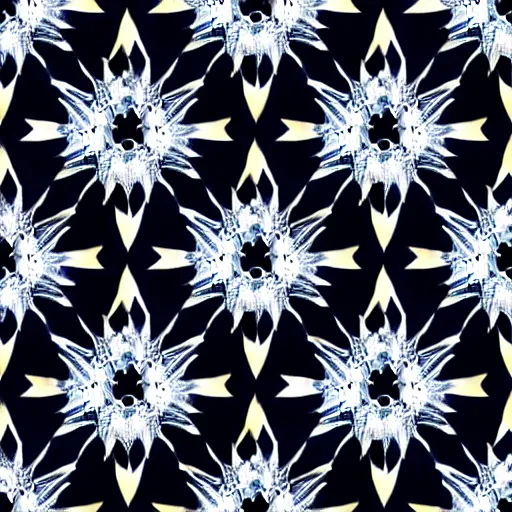 Image similar to a mystical pattern out of stars, the moon and the sun, border pattern, pattern, dark blue and white
