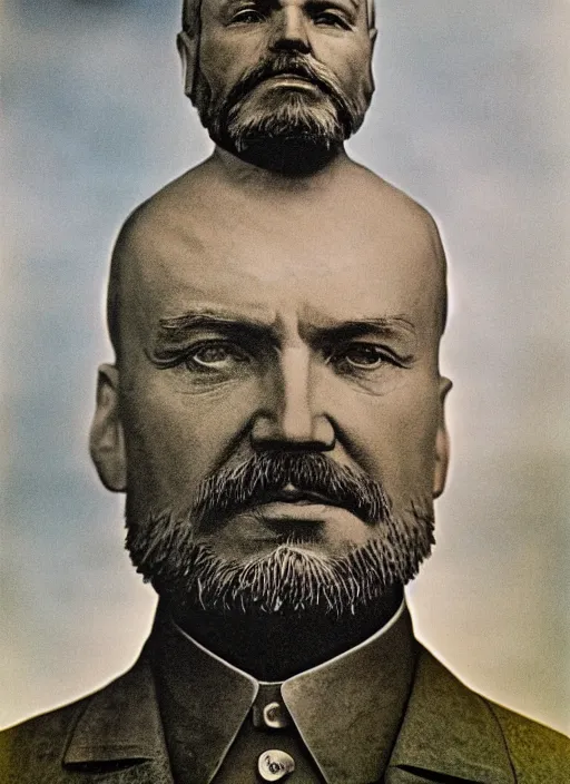 Image similar to hyper detailed bright photograph of lenin ulyanov by don mccullin, color, dslr