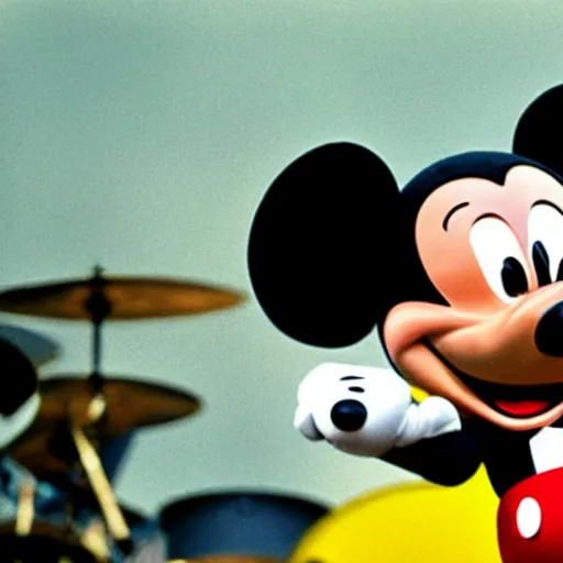 Image similar to mickey mouse performing at woodstock