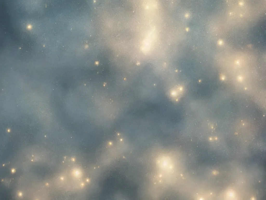 Prompt: we’re all made up stars, detailed, photorealism, autumn rays of light, diffuse light, smoky background, fluid coloured smoke,octane render