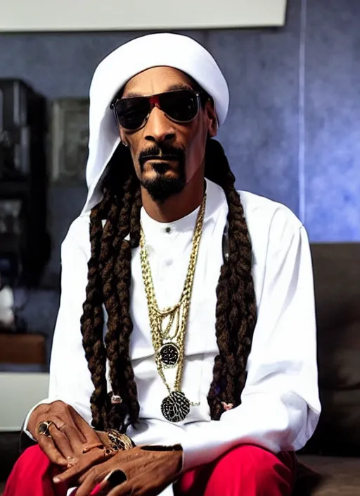 Image similar to snoop dogg as a prophet mohammed, perfect faces, instagram photo shoot