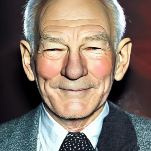 Image similar to patrick stewart mixed with ian mckellen