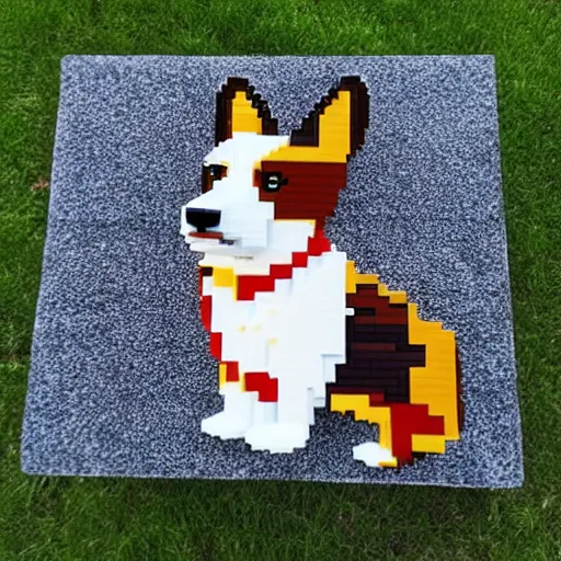 Prompt: “ a corgi made out of legos ”