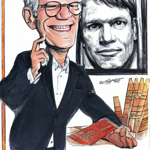 Image similar to david letterman drawn by mort drucker