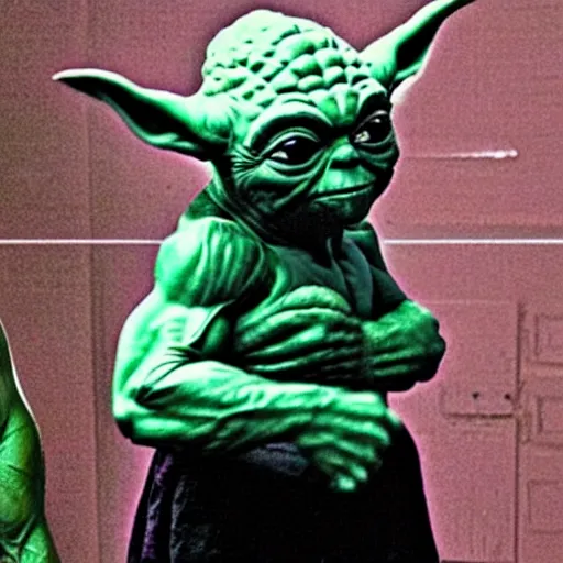 Prompt: body builder yoda