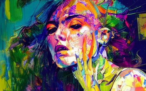 Image similar to masterpiece beautiful portrait by hopare and hernan bas