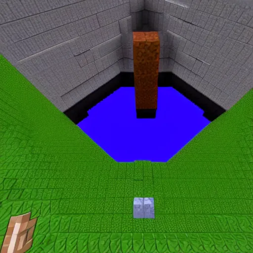 Prompt: a black hole in Minecraft