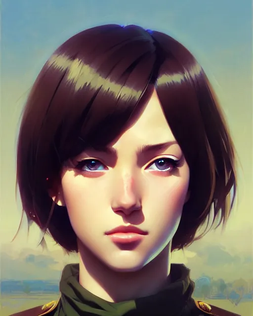 Prompt: war!!!, fine - face, audrey plaza, realistic shaded perfect face, fine details. anime. realistic shaded lighting poster by ilya kuvshinov, magali villeneuve, artgerm, jeremy lipkin and michael garmash and rob rey