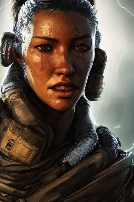 Image similar to ultra realistic facial portrait of wraith from apex legends, digital art, character portrait, highly detailed, trending on artstation, lens flare, atmosphere, hyper realistic, cinematic lightning, sharp focus, unreal engine 5, extreme details perfect face, pretty face, fine - face, illustration, 8 k, ultra texture, masterpiece