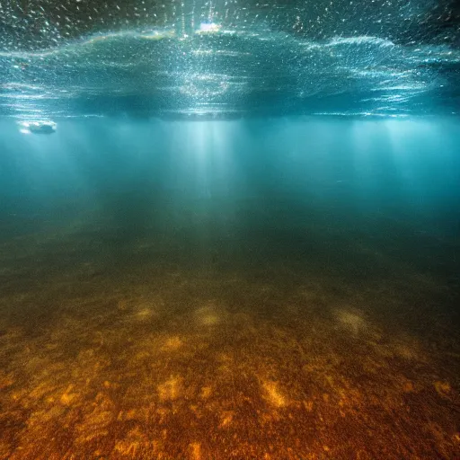 Prompt: underwater city long exposure