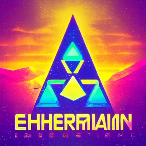 Prompt: Etherium logo from many colors, hyper detailed, retrowave synth, digital art