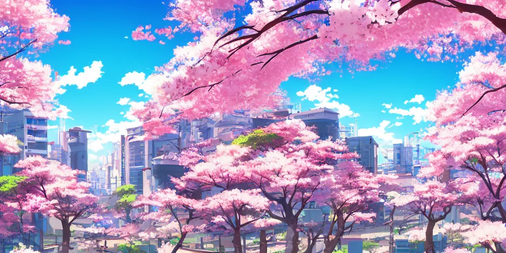 Anime Girl Cherry Blossom Season  Anime  Anime Girl Spring HD wallpaper   Pxfuel