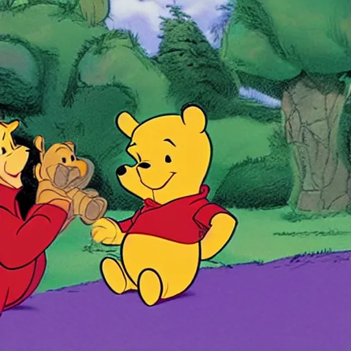 Image similar to Winnie the Pooh with the draco