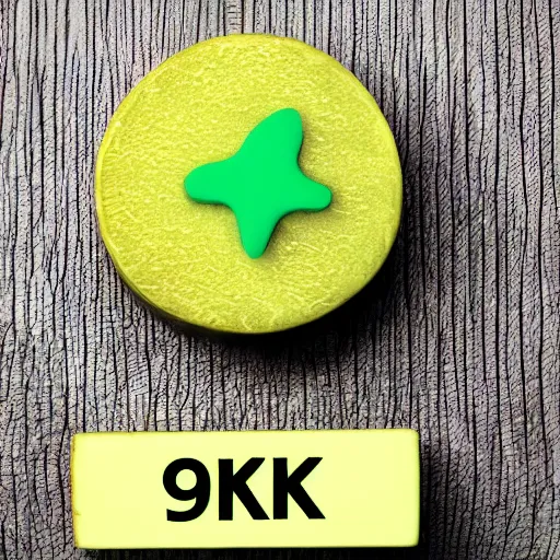 Image similar to a cheese with a green participation badge, stock art, 8K