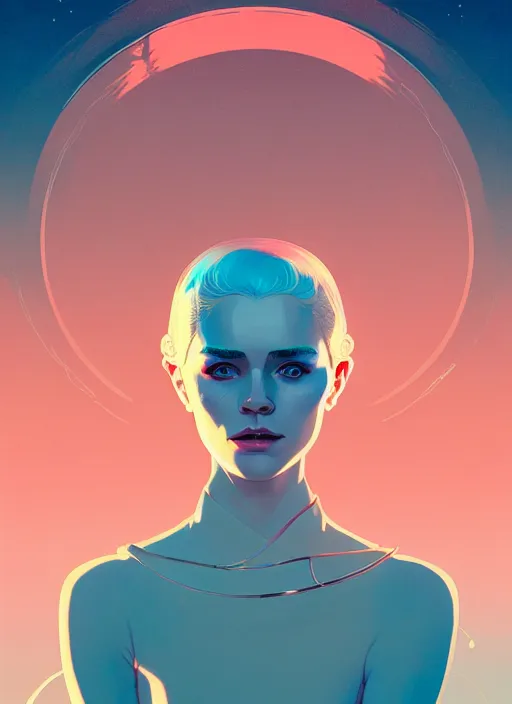 Prompt: portrait of beautiful nordic woman wearing white suit, blue eyes, artstation winner by victo ngai, kilian eng and by jake parker, by conrad roset, swirly vibrant color lines, winning award masterpiece, fantastically gaudy, aesthetic octane render, 8 k hd resolution