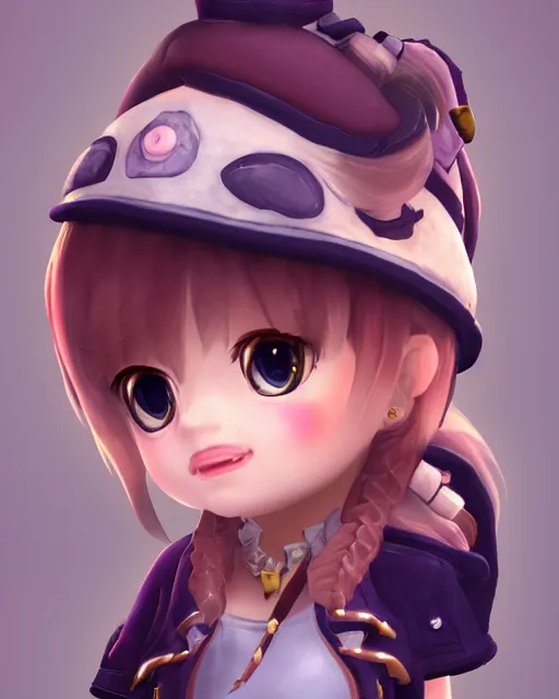 Image similar to katelynn mini cute style, highly detailed, rendered, ray - tracing, cgi animated, 3 d demo reel avatar, style of maple story, maple story gun girl, katelynn from league of legends chibi, perfect eyes, realistic eyes