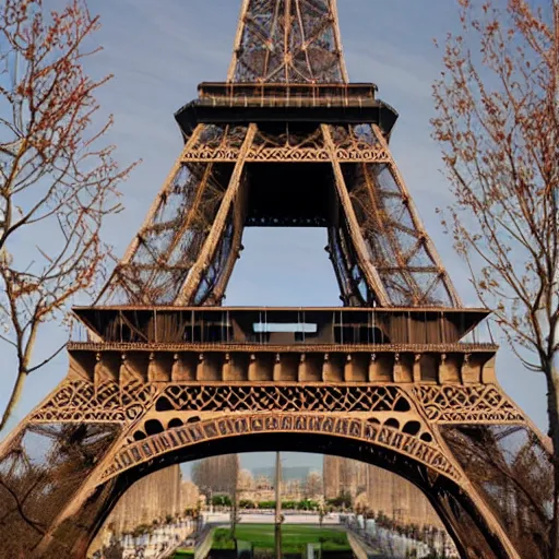 Prompt: eiffel tower as a brick building