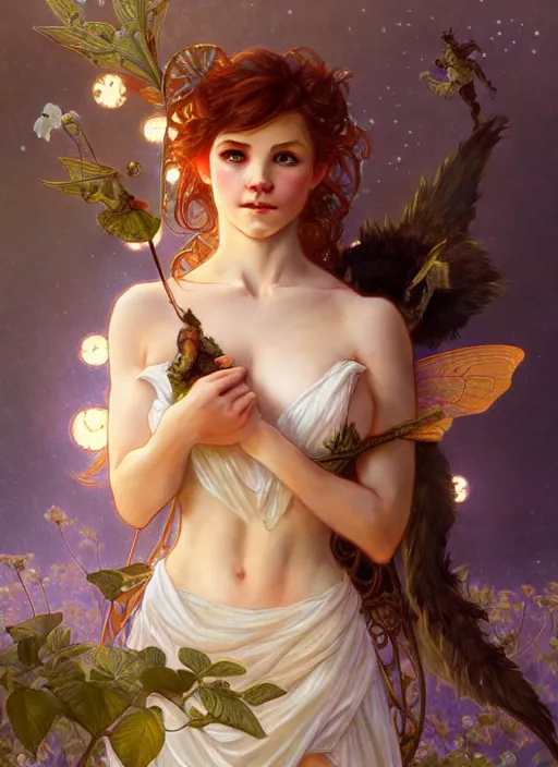 Image similar to group photo of pixie and fairy and sprite, intricate, social media, soft face, highly detailed, digital painting, artstation, concept art, sharp focus, cinematic lighting, illustration, art by artgerm and greg rutkowski, alphonse mucha, cgsociety