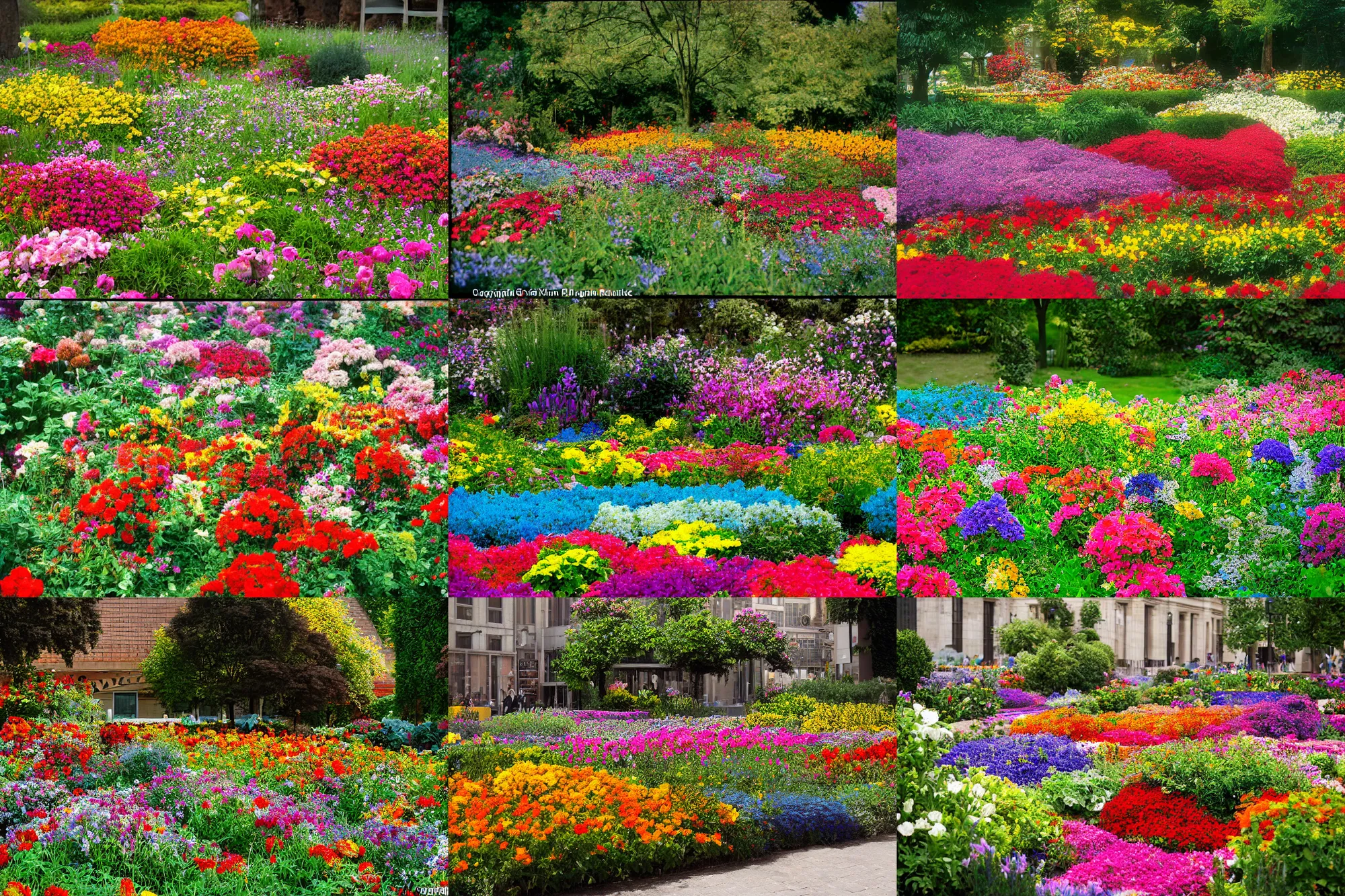 Prompt: the new imaging technique allows previously impossible combinations of camera and film. in this award - winning photograph of a flowerbed, the camera used was a sony a 7 r with kodachrome film. the resulting image exhibits both the clarity of the sony camera and the rich colour reproduction of kodachrome.